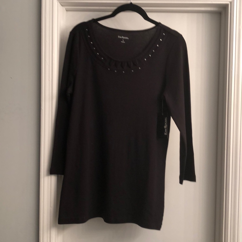 Kim Rogers Black Blouse Size Small